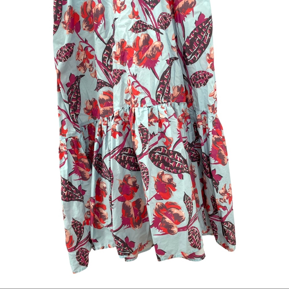 A.L.C. Blue and Red Floral Midi Dress - Picture 7 of 14